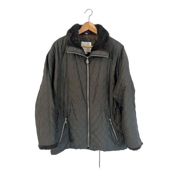 Andrew Marc Quilted Thermoloft Quilt Barn Jacket Small Petite Drawstring… - Picture 1 of 13